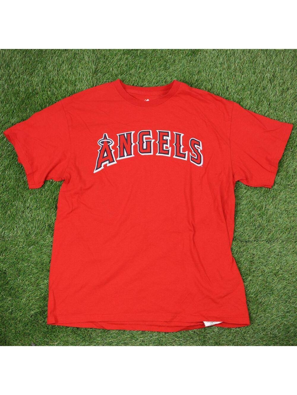 Majestic Los Angeles Angels Red Graphic T-Shirt